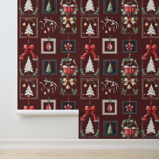 Elegant and modern Christmas decorations Wallpaper