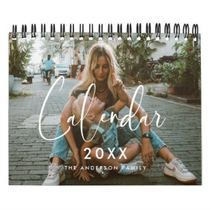 Elegant and modern family 2026 photo calendar