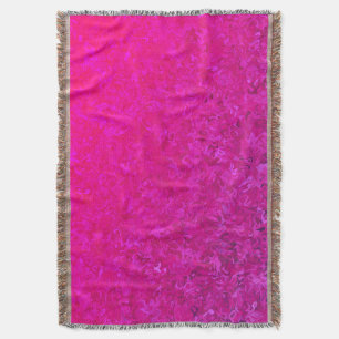 Elegant and modern fuschia pink abstract pattern throw blanket