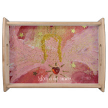 elegant and modern Love Angel Serviertablett