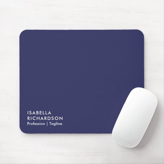 Elegant And Modern Navy Blue Mouse Pad (With Mouse)