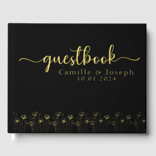 Elegant and Modern Personalised floral Guest Book