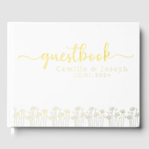 Elegant and Modern Personalised floral Guest Book
