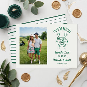 Elegant and Modern Photo Golf Wedding Save The Date