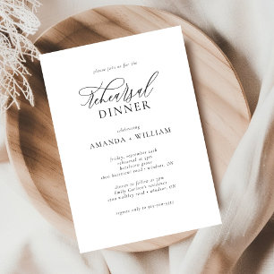 Elegant and Modern Rehearsal Dinner Invitation