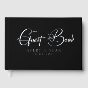 Elegant and Modern Script Guest Book