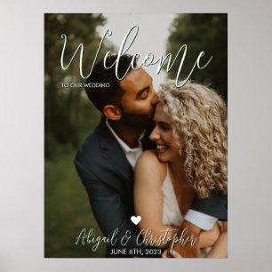 Elegant and Modern Simple Calligraphy Photo Script Poster