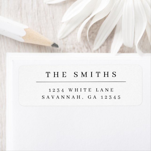 Elegant and Modern Simple Wedding Return Address  (Insitu)