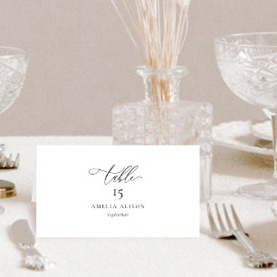 Elegant and Modern Table Folded Place Card