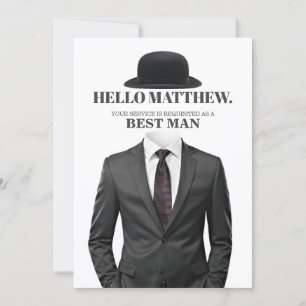 Elegant and Modern Wedding Best Man Proposal Card
