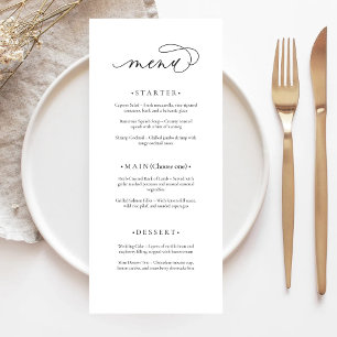 Elegant and Modern Wedding Menu