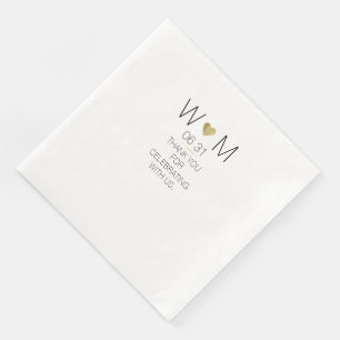 Elegant and modern wedding napkin