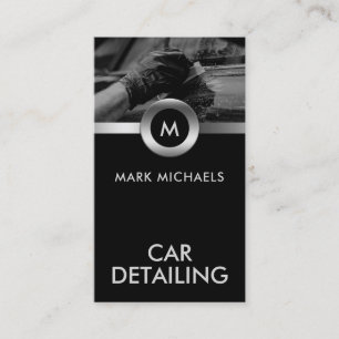 Elegant and professional car detailing business ca card