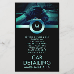 Elegant and professional car detailing flyer