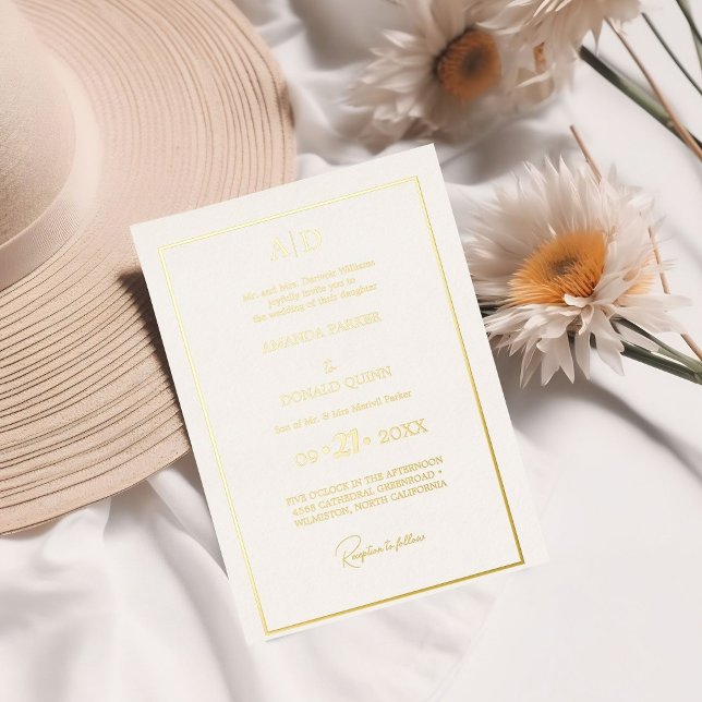 Elegant and Romantic ivory & Gold Monogram Wedding (Creator Uploaded)