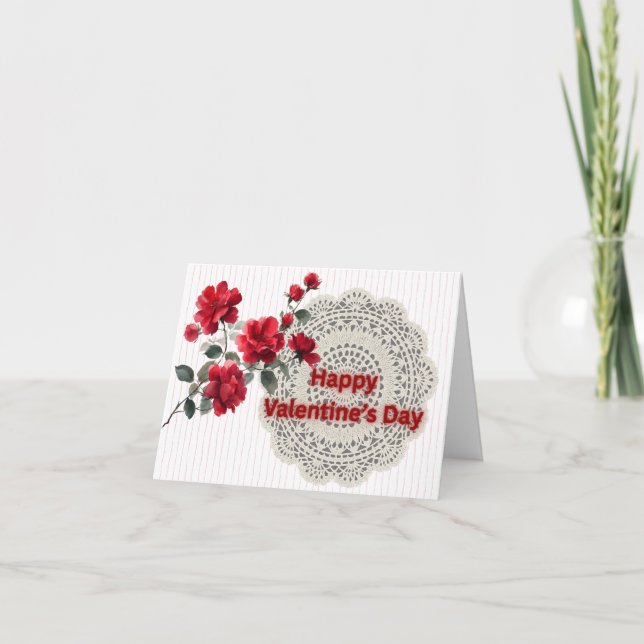 Elegant and romantic Valentine’s Day Card (Front)