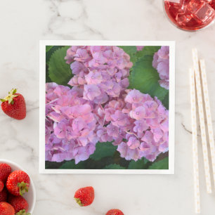 Elegant and Rustic Hortensia Hydrangea macrophylla Napkin