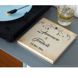 Elegant and Rustic Wedding Parchment Design Guest Book
