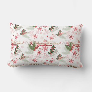 Elegant and Simple Christmas Pattern Lumbar Cushion