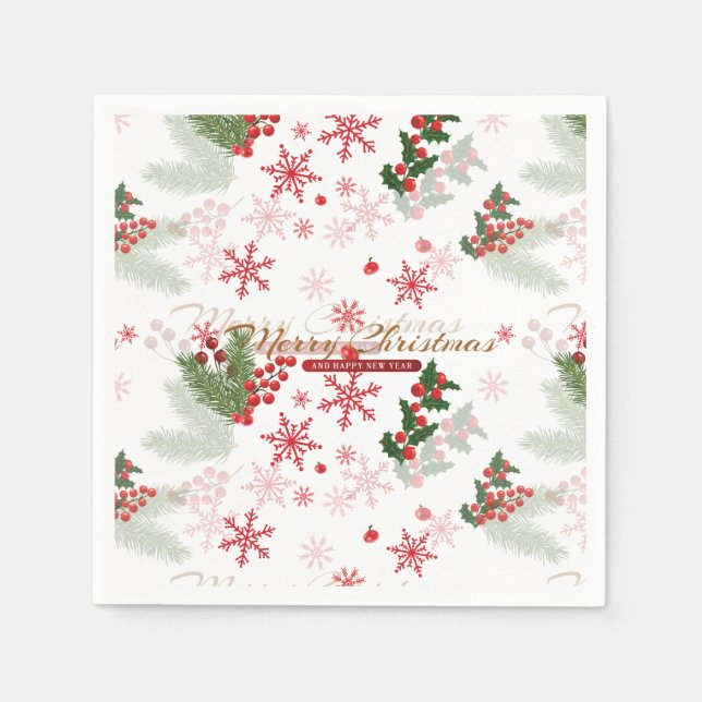 Elegant and Simple Christmas Pattern Napkin (Front)