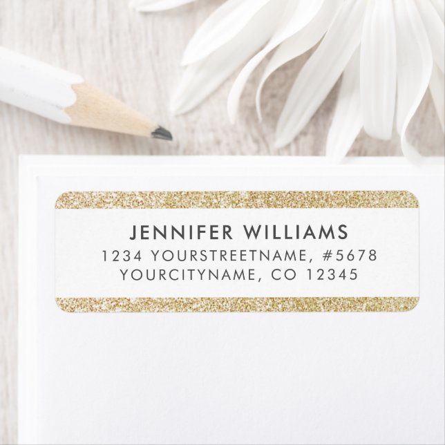 Elegant and Simple Gold Faux Glitter Stripes (Insitu)