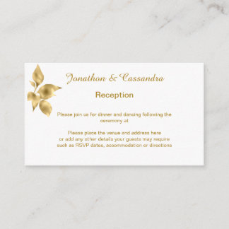 ELEGANT AND SIMPLE GOLD WHITE GOLD GLITTER ENCLOSURE CARD