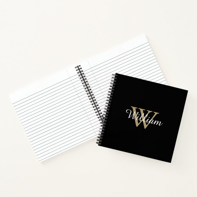 Elegant and Simple Personalised Monogram Notebook (Inside)