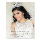 Elegant and Simple Quinceañera Welcome Photo 