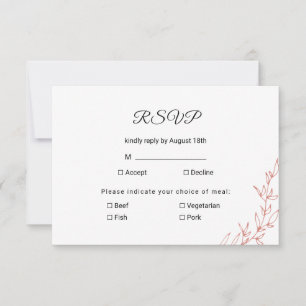 Elegant and Simple  RSVP Card
