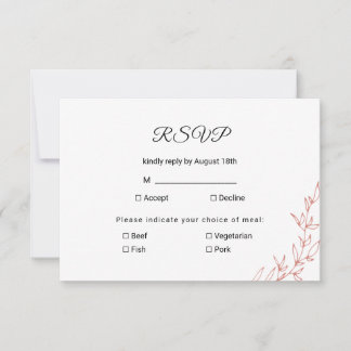 Elegant and Simple RSVP Card