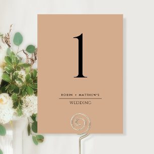 Elegant and Simple Terracotta Table Number