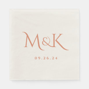 Elegant and Simple Terracotta Wedding Napkin