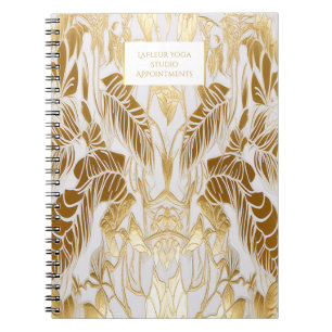 Elegant and Stylish Gilded Aura Business Logo Notebook