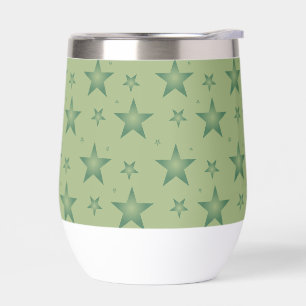 Elegant and Stylish Olive Stars on Sage Green