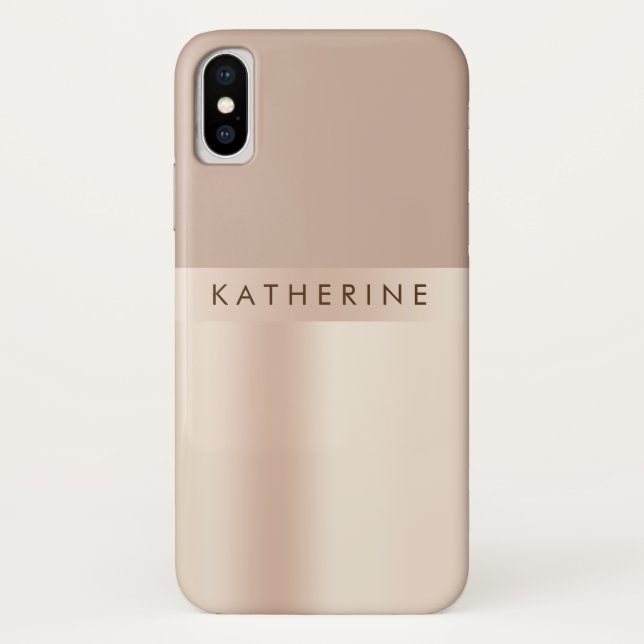 Elegant and stylish rose gold brown Case-Mate iPhone case (Back)