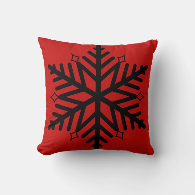 Elegant and Stylish Snowflake Christmas Cushion (Front)