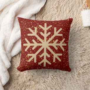 Elegant and Stylish White Snowflake Christmas Cushion
