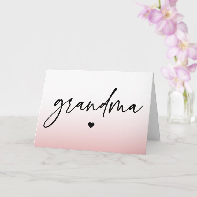Elegant and Subtle Pink Grandma Script Gift Card (Orchid)