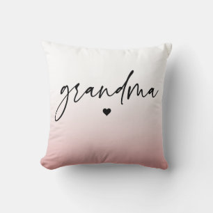 Elegant and Subtle Pink Grandma Script Gift Cushion