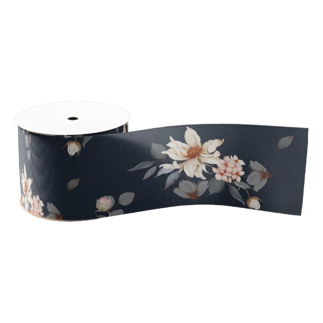 Elegant and Timeless Floral  Grosgrain Ribbon (Spool)