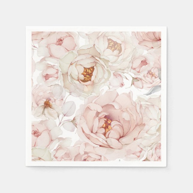 Elegant and Timeless Floral Napkin (Front)