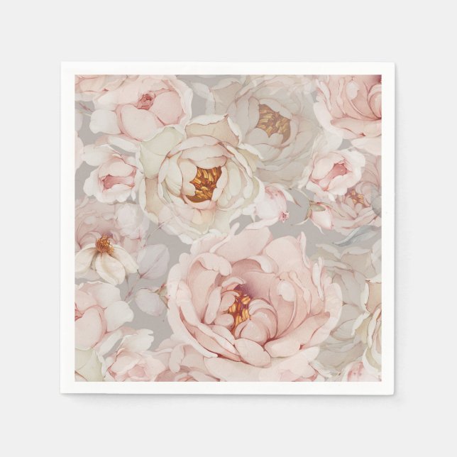Elegant and Timeless Floral Napkin (Front)