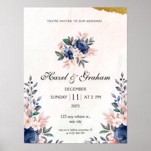 Elegant and Trendy Classic Wedding Poster