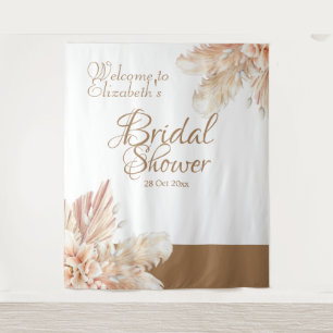 Elegant and trendy Pampas grass l White Brown Tapestry