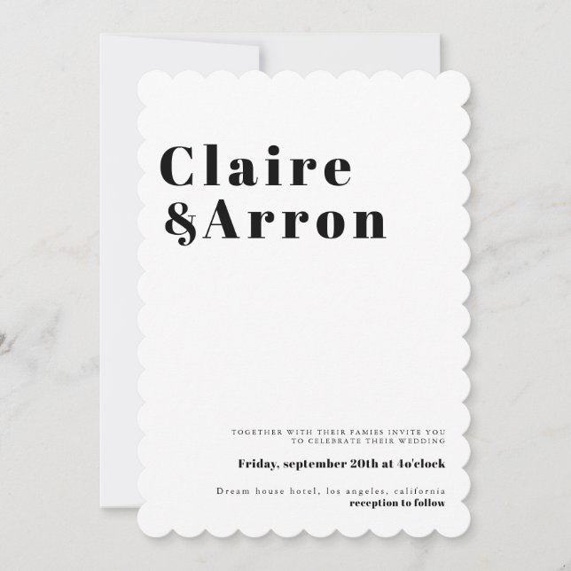 Elegant and Trendy Wedding Invitation (Front)