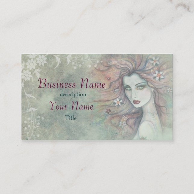 Elegant and Unique Cosmetologist Makeup Artist Business Card (Front)