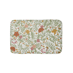 Elegant and whimsical floral pattern. bath mat
