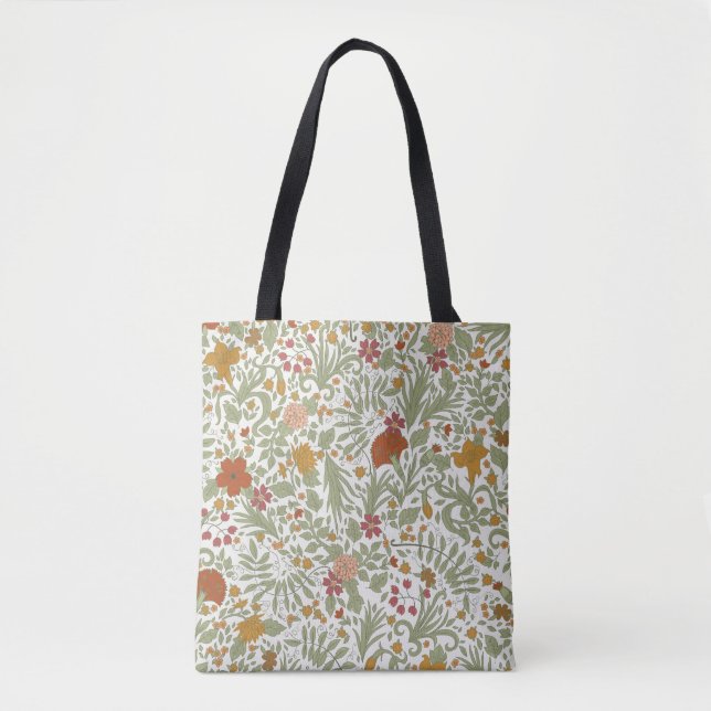 Elegant and whimsical floral pattern. tote bag (Front)