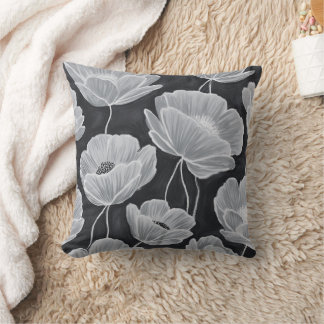 Elegant and Whimsical Poppies Cushion