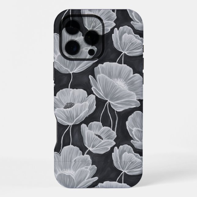Elegant and Whimsical Poppies iPhone Case (Back)